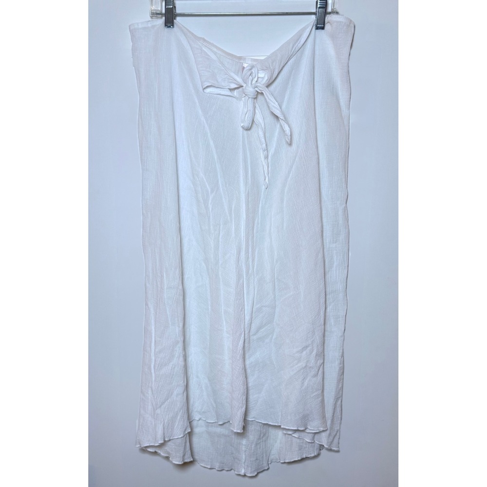 Y2K Victoria's Secret Swim Cover Up Skirt Sarong S White Boho Honeymoon Resort